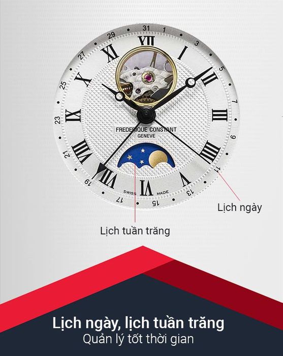 Đồng hồ Nam Frederique Constant FC-335MC4P6B2 hỗ trợ nhiều tiện ích
