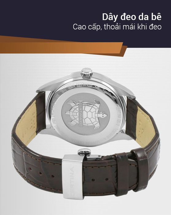 Đồng hồ nam Certina C024.410.16.031.21 có dây đeo mềm mại, cao cấp
