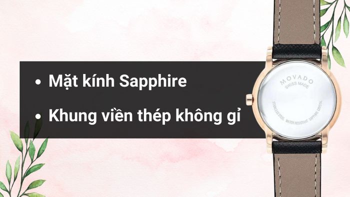 Chất liệu mặt kính và khung viền của mẫu đồng hồ