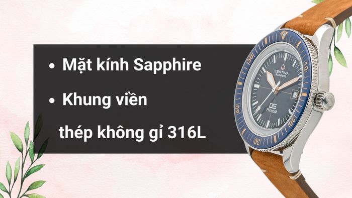 Chất liệu mặt kính và khung viền của mẫu đồng hồ