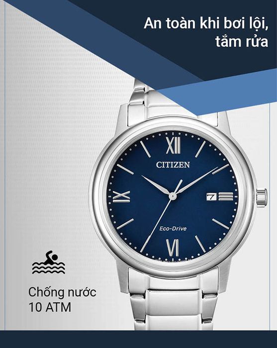Đồng hồ nam Citizen AW1670-82L có hệ số chống nước 100m