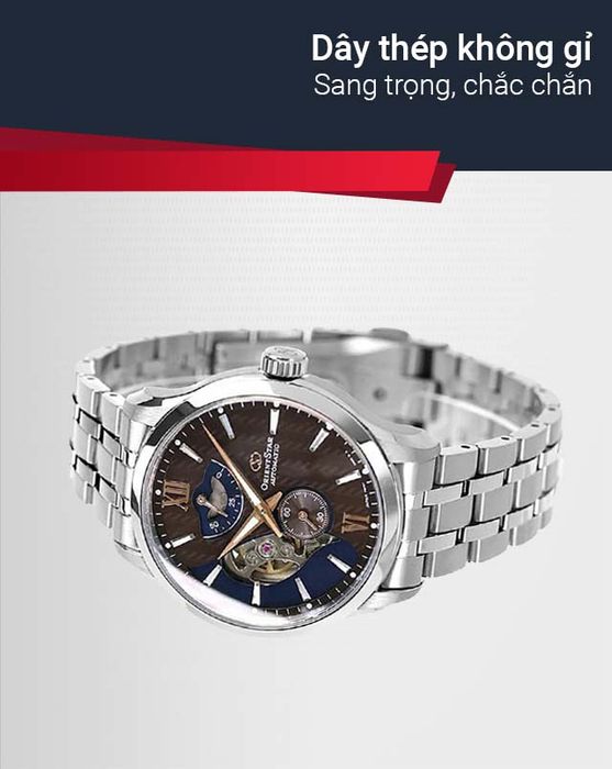 Đồng hồ Nam Orient Star RE-AV0B02Y00B có dây đeo thép không gỉ