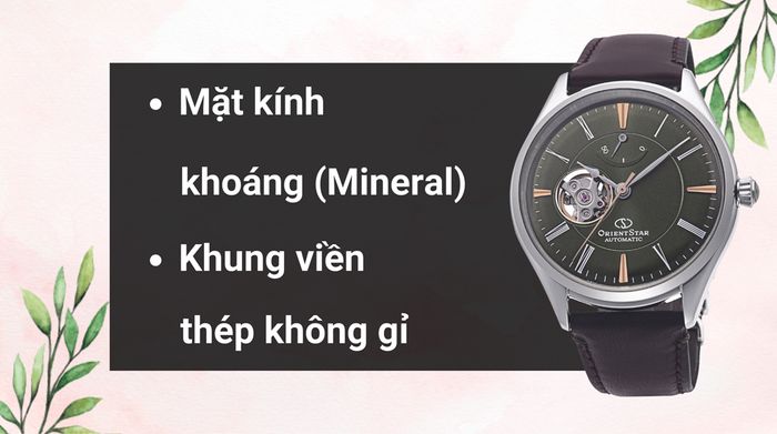 Chất liệu mặt kính và khung viền của mẫu đồng hồ