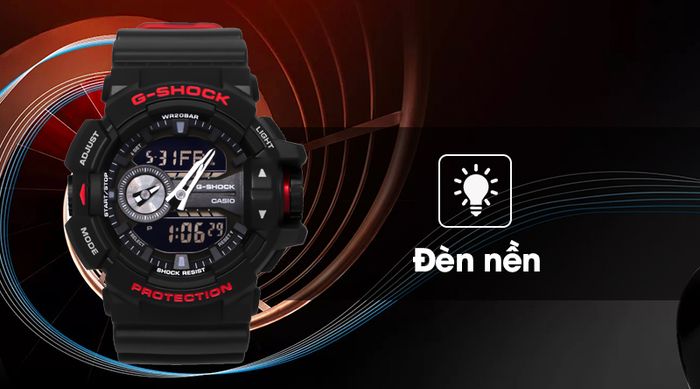 Đồng hồ Nam G-shock GA-400HR-1ADR trang bị đèn led