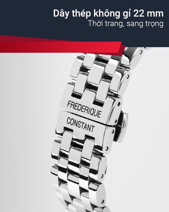 Đồng hồ Nam Frederique Constant FC-335MC4P6B2 có dây đeo thép không gỉ thời trang, sáng bóng