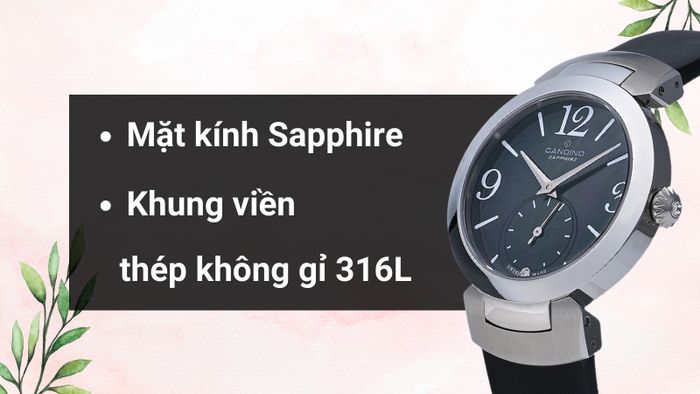 Chất liệu mặt kính và khung viền của mẫu đồng hồ