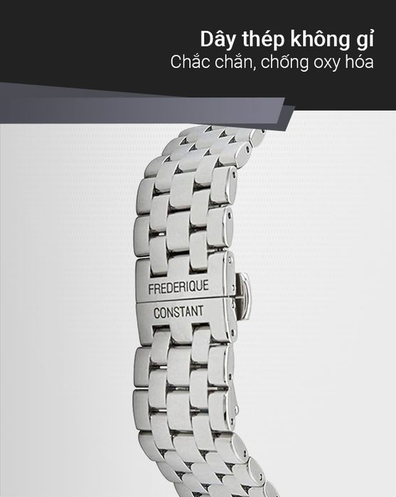 Đồng hồ Nam Frederique Constant FC-303SS5B6B có dây đeo chống oxy hóa