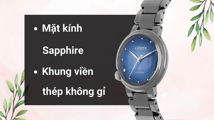 Chất liệu mặt kính và khung viền của mẫu đồng hồ