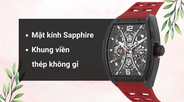 Chất liệu mặt kính và khung viền của mẫu đồng hồ