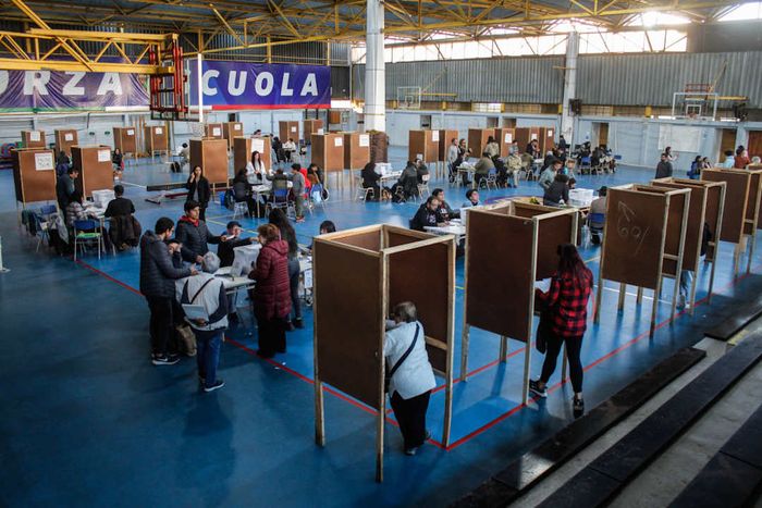 A polling station during Chile's 2023 election.