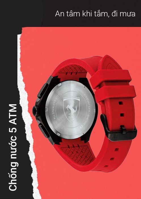 Đồng hồ Nam Ferrari 0830727 có hệ số chống nước 5 ATM