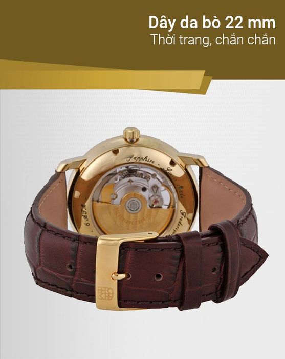 Đồng hồ Nam Frederique Constant FC-335MC4P5 có dây đeo da bò chắc chắn