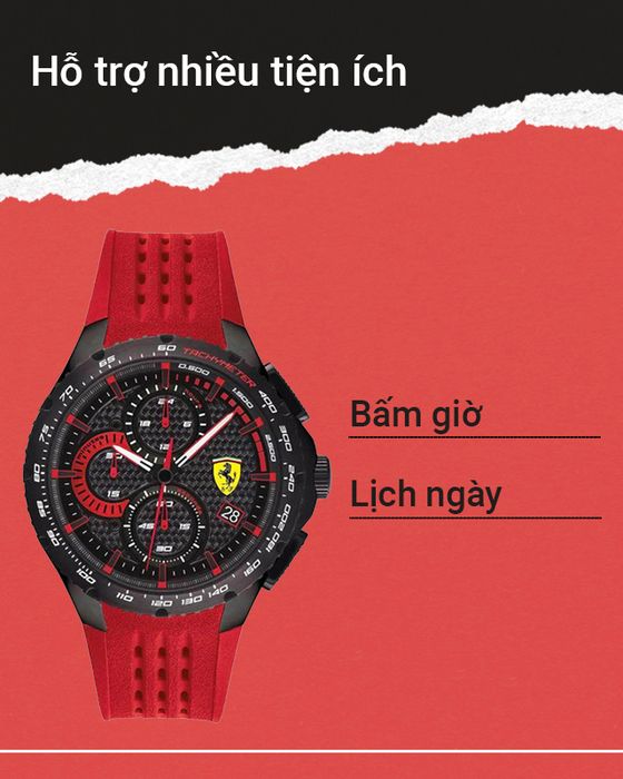 Đồng hồ Nam Ferrari 0830727 hỗ trợ nhiều tiện ích
