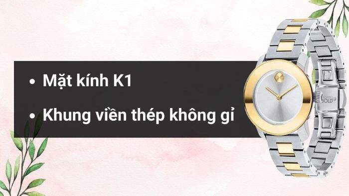 Chất liệu mặt kính và khung viền của mẫu đồng hồ