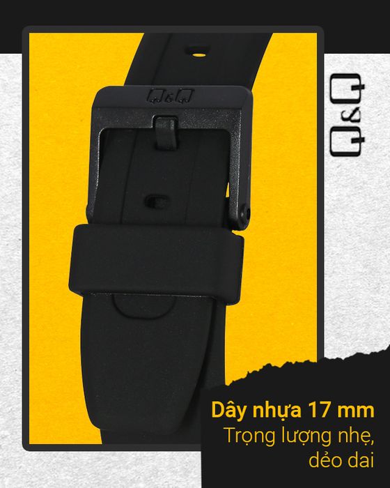 Đồng hồ Nữ Q&Q VQ86J039Y có dây đeo nhựa dẻo dai