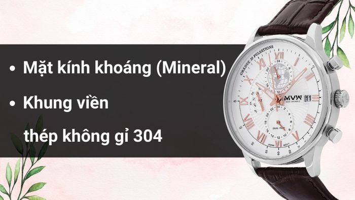 Chất liệu mặt kính và khung viền của mẫu đồng hồ