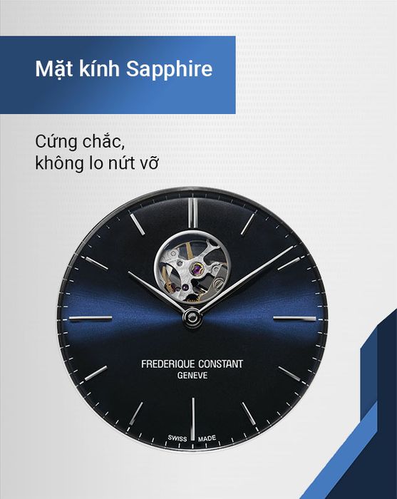 Đồng hồ Nam Frederique Constant FC-312N4S6 có mặt kính Sapphire cứng chắc