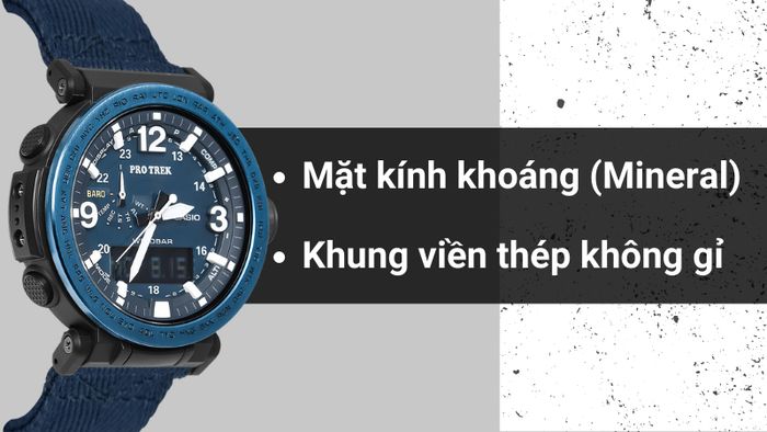 Chất liệu mặt kính và khung viền của mẫu đồng hồ