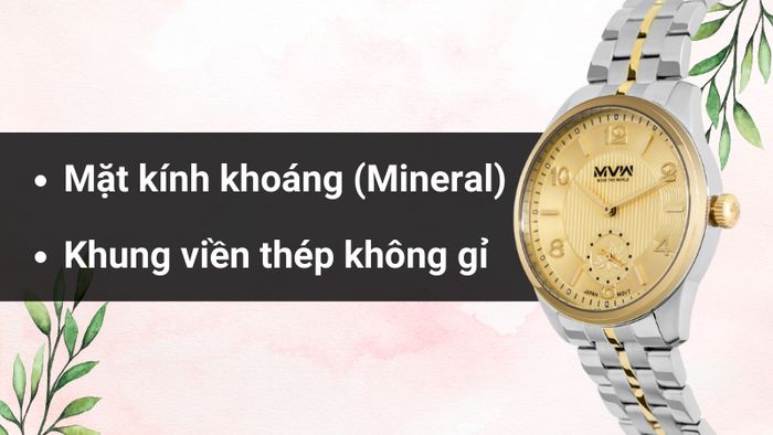 Chất liệu mặt kính và khung viền của mẫu đồng hồ