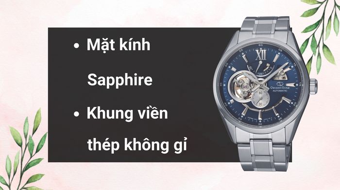 Chất liệu mặt kính và khung viền của mẫu đồng hồ