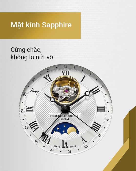 Đồng hồ Nam Frederique Constant FC-335MC4P5 có mặt kính Sapphire cao cấp