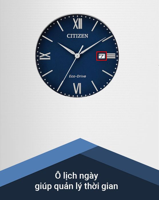 Đồng hồ nam Citizen AW1670-82L có thêm ô lịch ngày tiện lợi