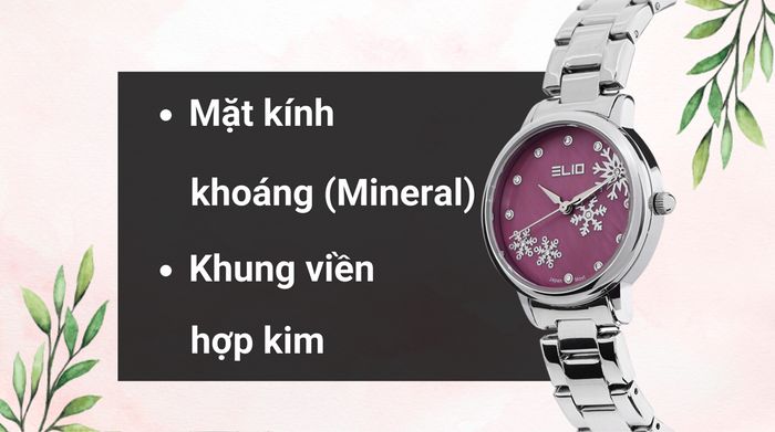 Chất liệu mặt kính và khung viền của mẫu đồng hồ