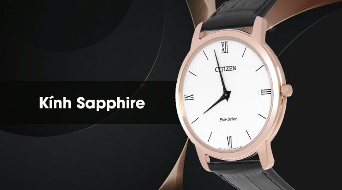 Đồng hồ nam Citizen AR1133-23A - Eco-Drive có mặt kính chống trầy xước, hầu như không thể bị phá vỡ