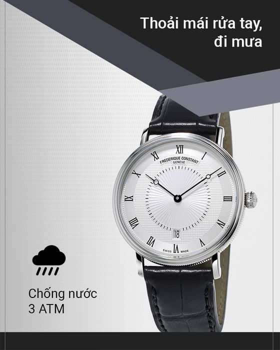 Đồng hồ Nam Frederique Constant FC-306MC4S36 có hệ số chống nước 3 ATM