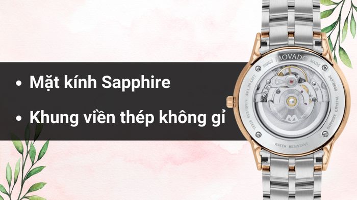 Chất liệu mặt kính và khung viền của mẫu đồng hồ