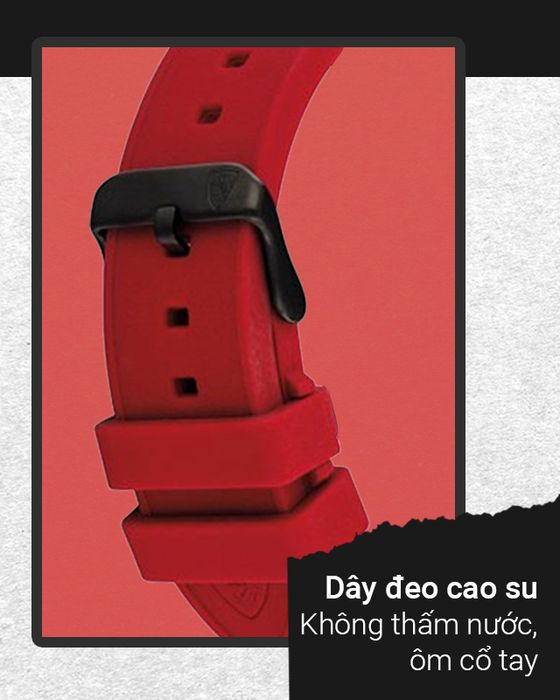 Đồng hồ Nam Ferrari 0830727 có dây deo cao su không thấm nước 