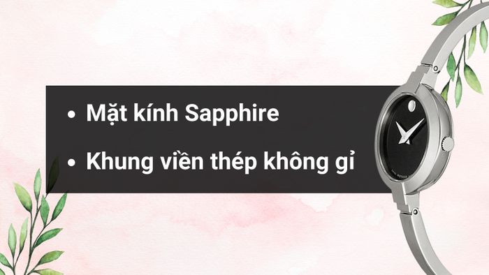 Chất liệu mặt kính và khung viền của mẫu đồng hồ