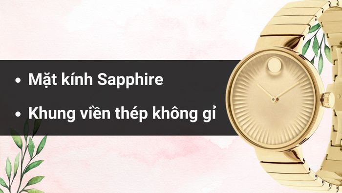 Chất liệu mặt kính và khung viền của mẫu đồng hồ