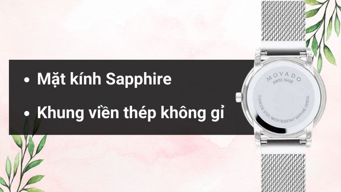 Chất liệu mặt kính và khung viền của mẫu đồng hồ