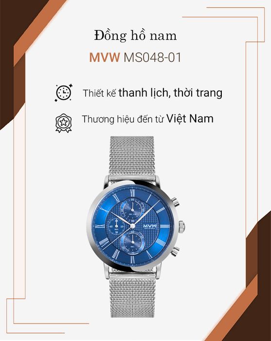 Tổng quan về đồng hồ nam MWW MS048-01