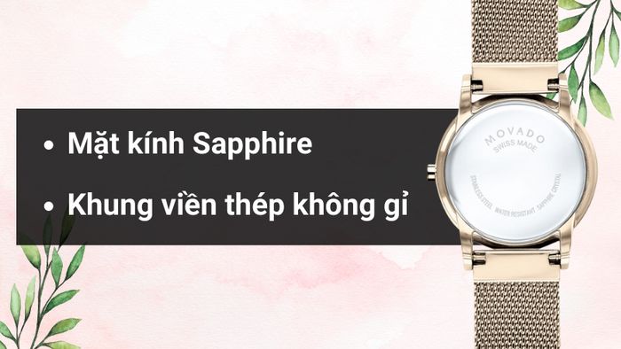 Chất liệu mặt kính và khung viền của mẫu đồng hồ