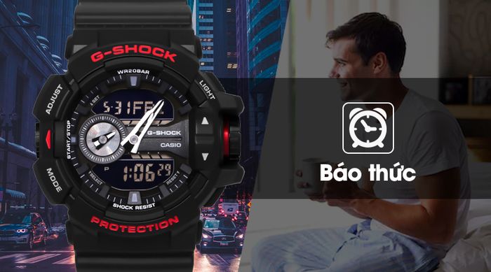 Đồng hồ Nam G-shock GA-400HR-1ADR có chức năng báo thức