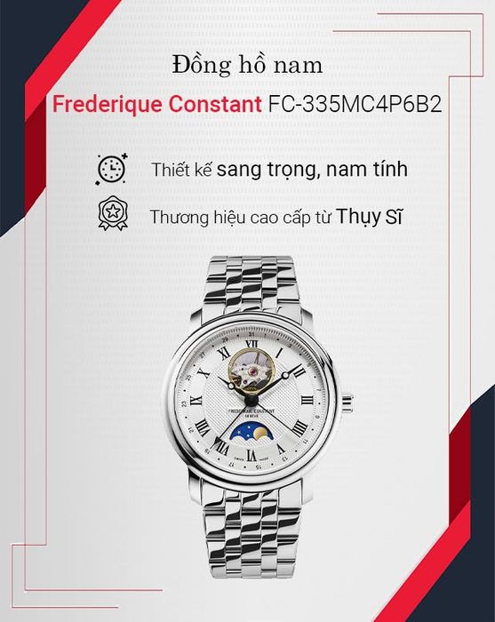 Tổng quan về đồng hồ Nam Frederique Constant FC-335MC4P6B2