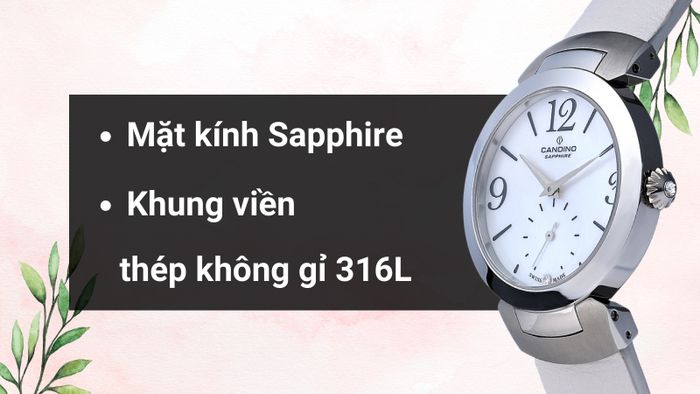 Chất liệu mặt kính và khung viền của mẫu đồng hồ