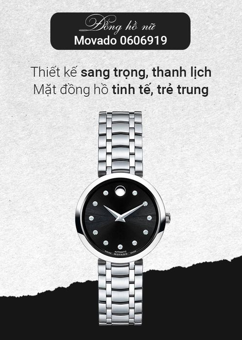 Tổng quan về đồng hồ Nữ Movado 0606919