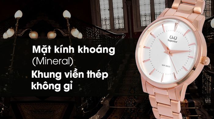 Đồng hồ nữ Q&Q S399J011Y an toàn khi va chạm nhờ lớp vỏ cứng cáp