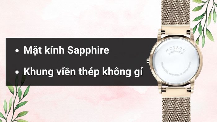 Chất liệu mặt kính và khung viền của mẫu đồng hồ