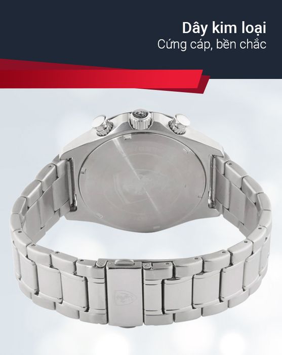 Đồng hồ Nam Ferrari 0830714 có dây đeo kim loại bền chắc