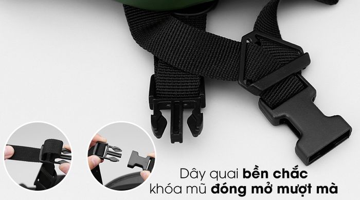 Mũ bảo hiểm 1/2 size L Delites ATN05 - Quai đeo bền chắc