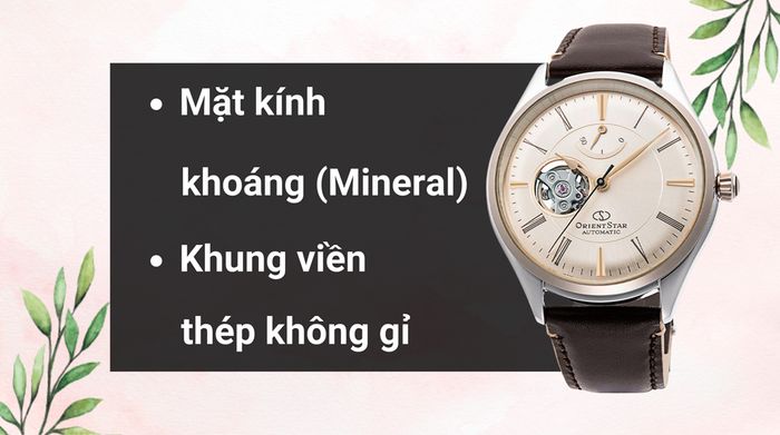 Chất liệu mặt kính và khung viền của mẫu đồng hồ