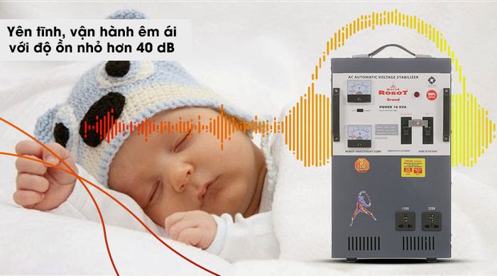 Ổn áp ROBOT 1 Pha 10KVA GR10K150 - Độ ồn