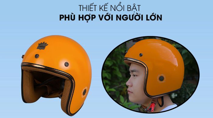 Thiết kế - Mũ bảo hiểm 3/4 size XL Royal M20C