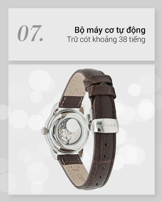 Đồng hồ Nữ Certina C001.007.16.013.00 sở hữu bộ máy cơ tự động chính xác