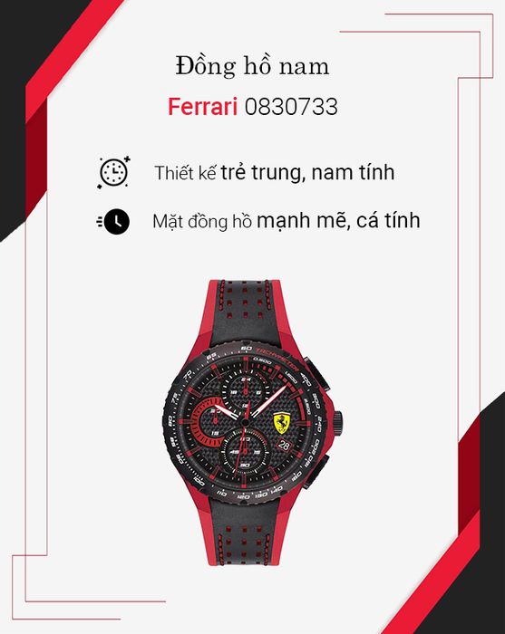Tổng quan về đồng hồ Nam Ferrari 0830733