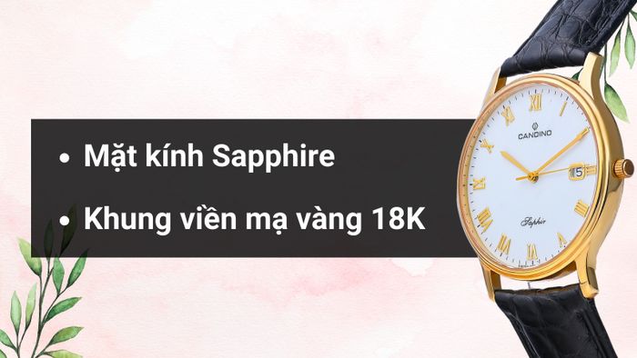 Chất liệu mặt kính và khung viền của mẫu đồng hồ